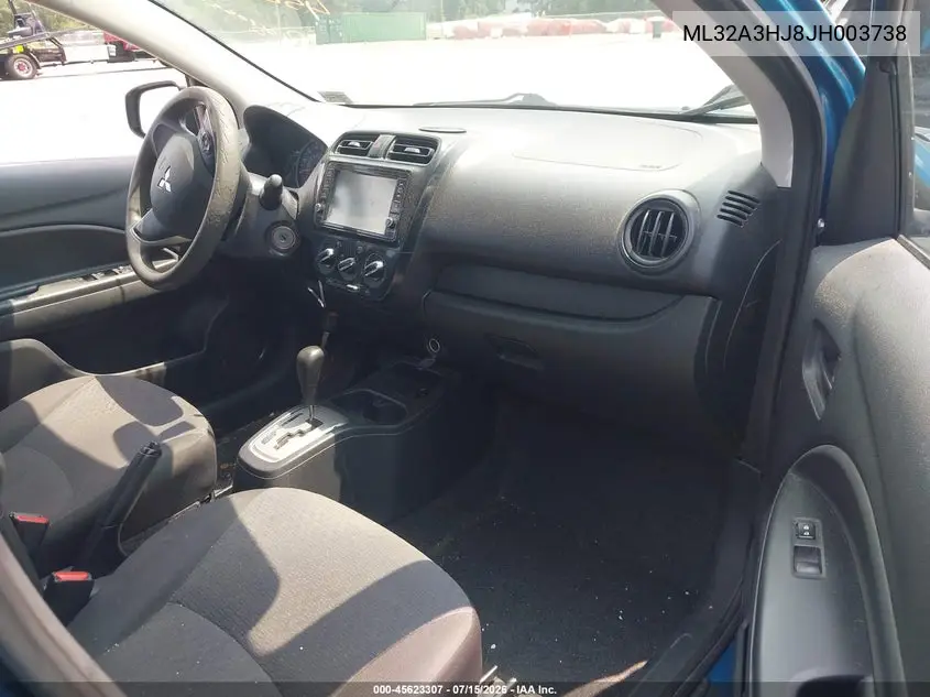 2018 Mitsubishi Mirage Es VIN: ML32A3HJ8JH003738 Lot: 45623307