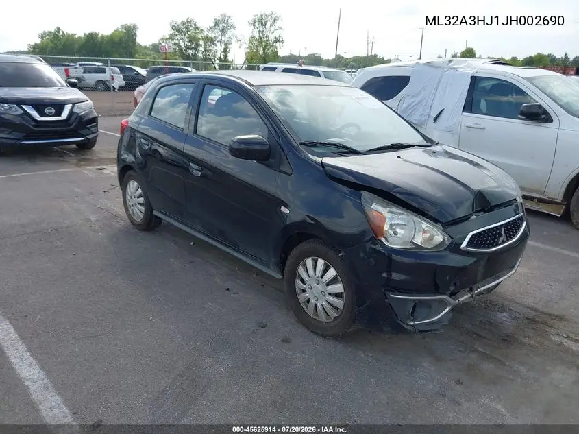2018 Mitsubishi Mirage Es VIN: ML32A3HJ1JH002690 Lot: 45625914