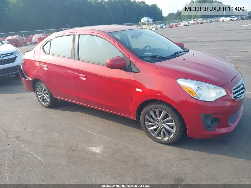 2018 Mitsubishi Mirage G4 Es VIN: ML32F3FJXJHF11409 Lot: 45652895