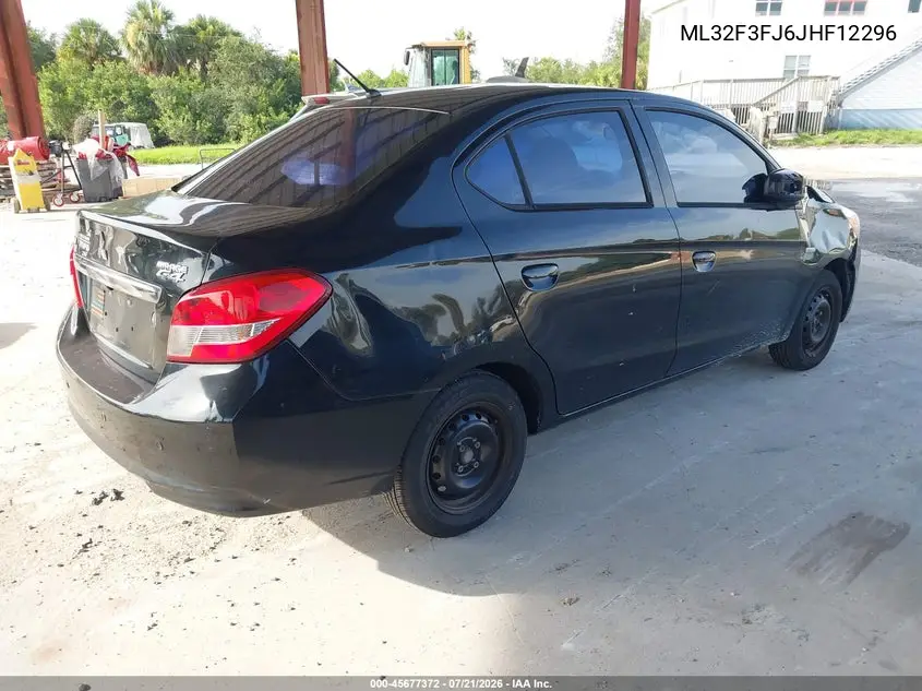 2018 Mitsubishi Mirage G4 Es VIN: ML32F3FJ6JHF12296 Lot: 45677372