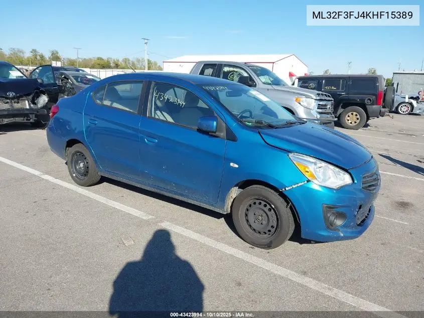 ML32F3FJ4KHF15389 2019 Mitsubishi Mirage G4 Es