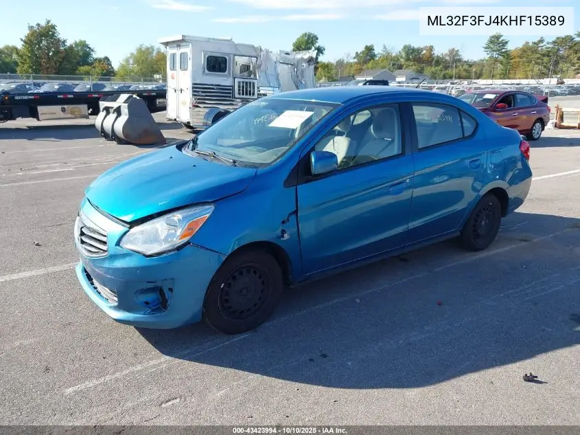 ML32F3FJ4KHF15389 2019 Mitsubishi Mirage G4 Es