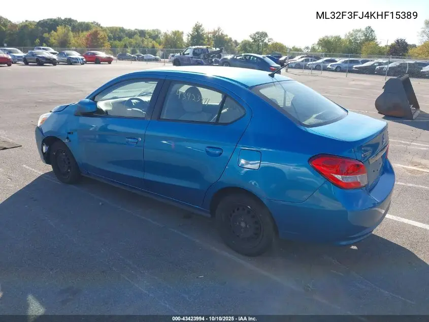 ML32F3FJ4KHF15389 2019 Mitsubishi Mirage G4 Es