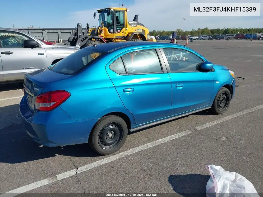 ML32F3FJ4KHF15389 2019 Mitsubishi Mirage G4 Es