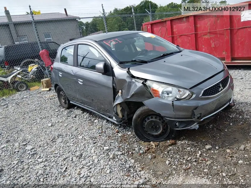 2019 Mitsubishi Mirage Es VIN: ML32A3HJXKH012927 Lot: 45270212