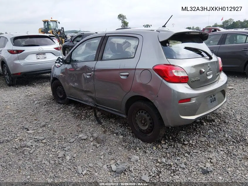 2019 Mitsubishi Mirage Es VIN: ML32A3HJXKH012927 Lot: 45270212