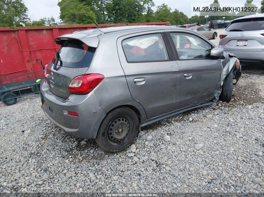 2019 Mitsubishi Mirage Es VIN: ML32A3HJXKH012927 Lot: 45270212