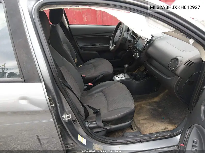 2019 Mitsubishi Mirage Es VIN: ML32A3HJXKH012927 Lot: 45270212