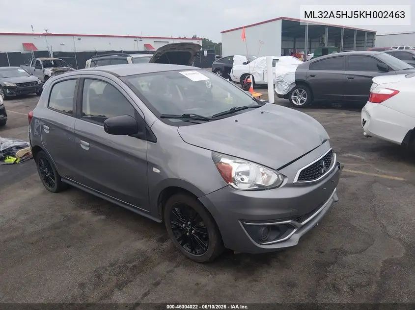 2019 Mitsubishi Mirage Le VIN: ML32A5HJ5KH002463 Lot: 45304022