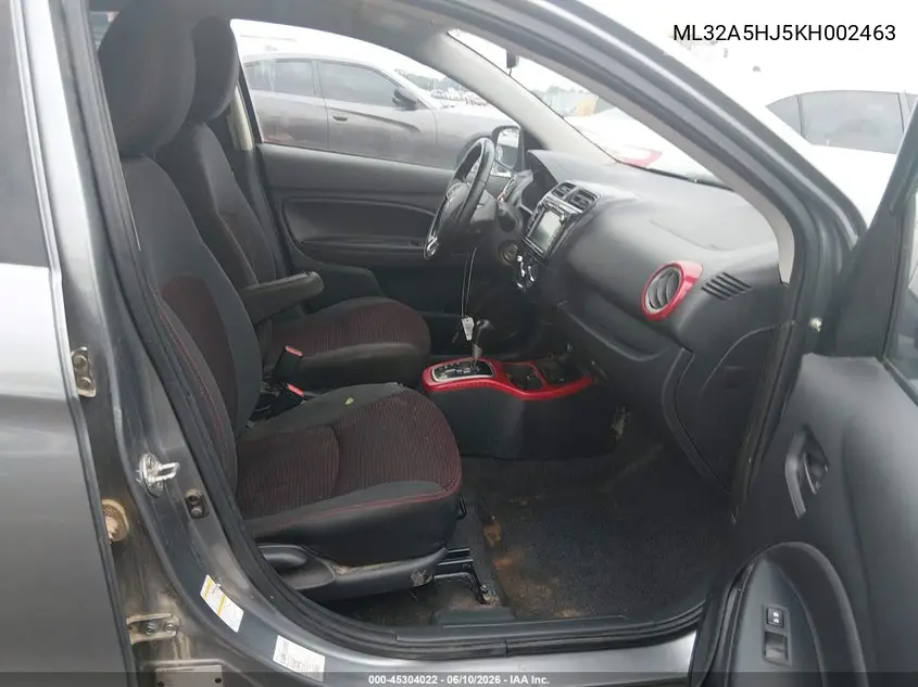 2019 Mitsubishi Mirage Le VIN: ML32A5HJ5KH002463 Lot: 45304022