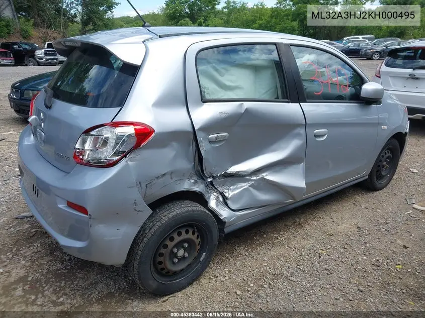 2019 Mitsubishi Mirage Es VIN: ML32A3HJ2KH000495 Lot: 45383442