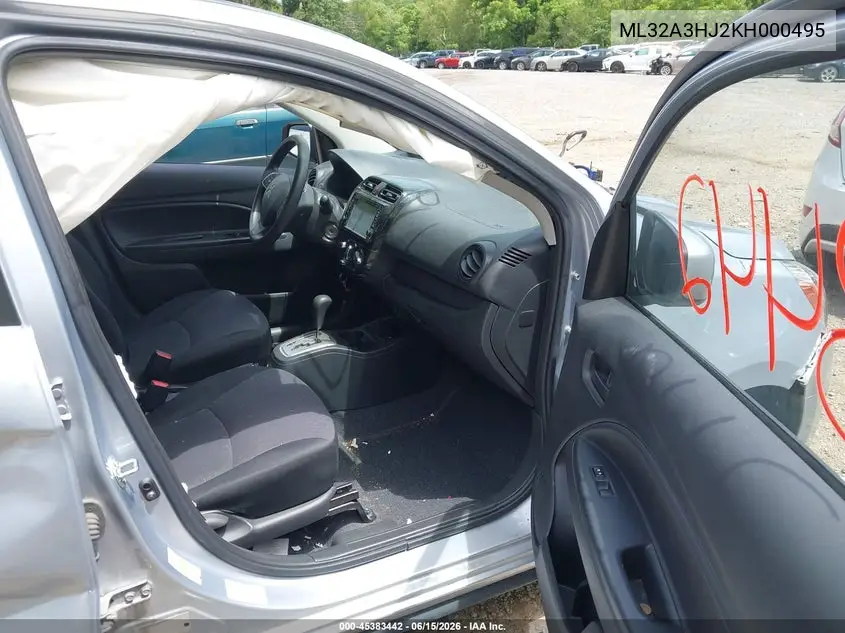 2019 Mitsubishi Mirage Es VIN: ML32A3HJ2KH000495 Lot: 45383442