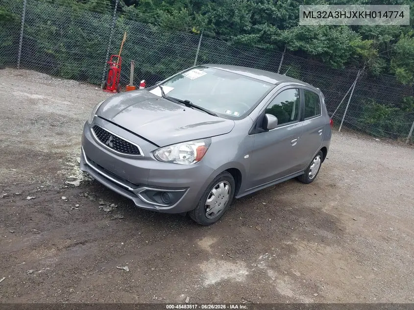 2019 Mitsubishi Mirage Es VIN: ML32A3HJXKH014774 Lot: 45483517