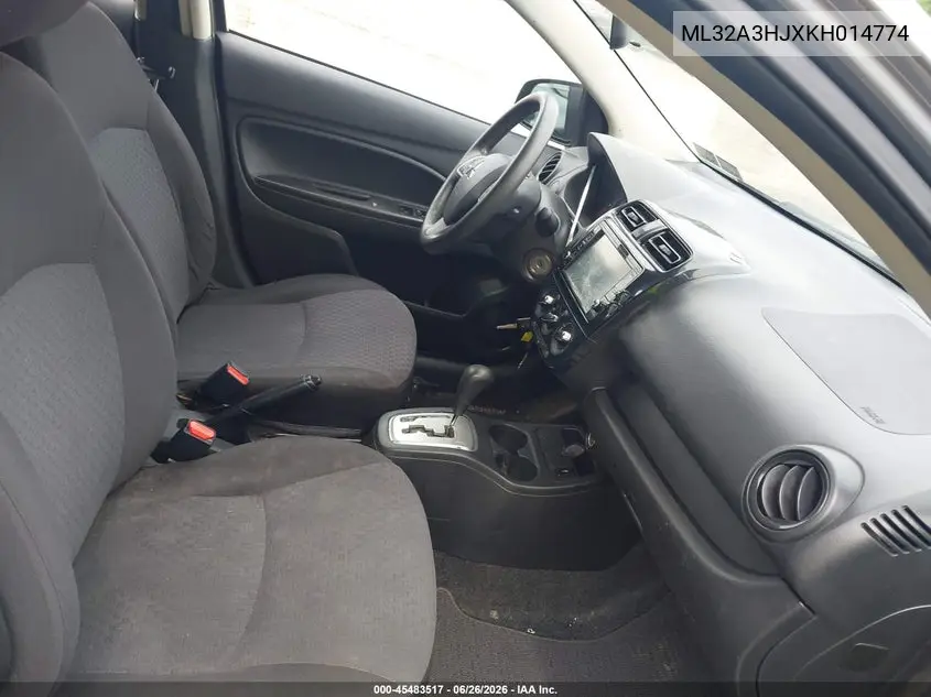 2019 Mitsubishi Mirage Es VIN: ML32A3HJXKH014774 Lot: 45483517