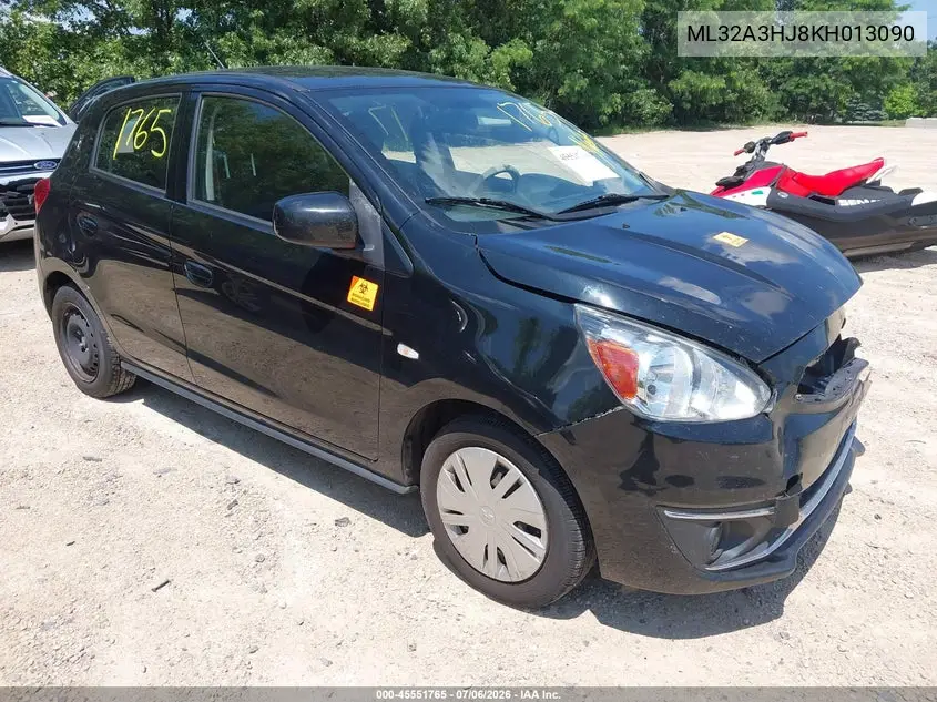 2019 Mitsubishi Mirage Es/Rf VIN: ML32A3HJ8KH013090 Lot: 45551765