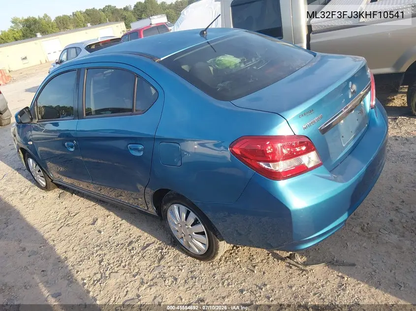 2019 Mitsubishi Mirage G4 Es VIN: ML32F3FJ3KHF10541 Lot: 45554692