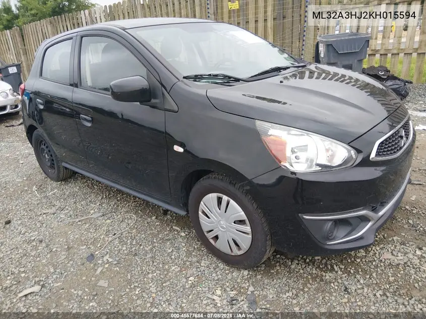 2019 Mitsubishi Mirage Es VIN: ML32A3HJ2KH015594 Lot: 45577684