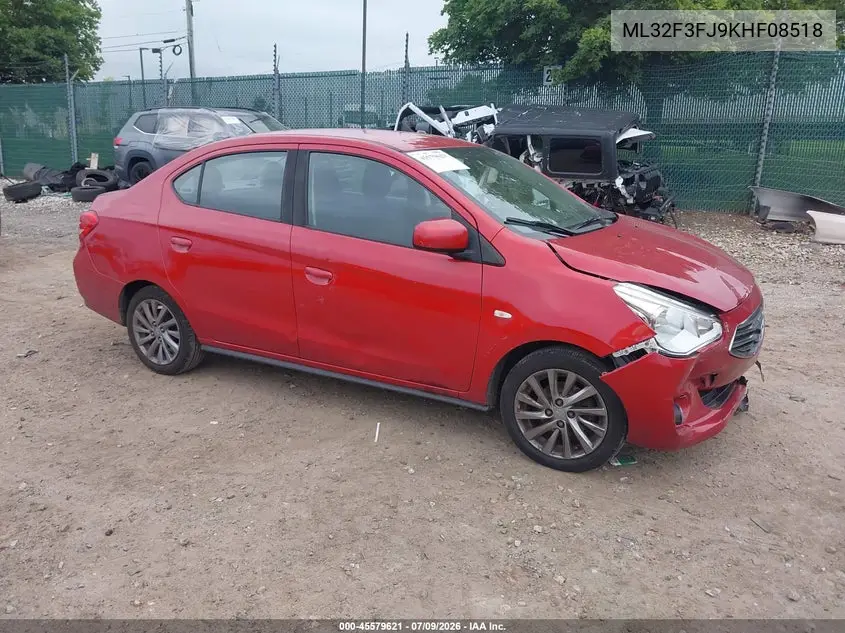 2019 Mitsubishi Mirage G4 Es VIN: ML32F3FJ9KHF08518 Lot: 45579621