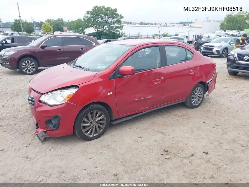 2019 Mitsubishi Mirage G4 Es VIN: ML32F3FJ9KHF08518 Lot: 45579621