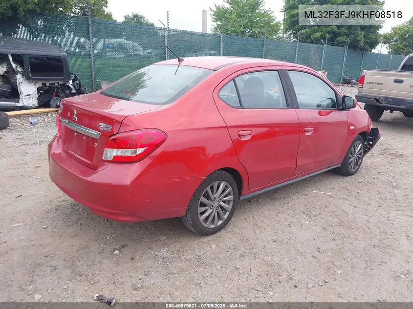 2019 Mitsubishi Mirage G4 Es VIN: ML32F3FJ9KHF08518 Lot: 45579621