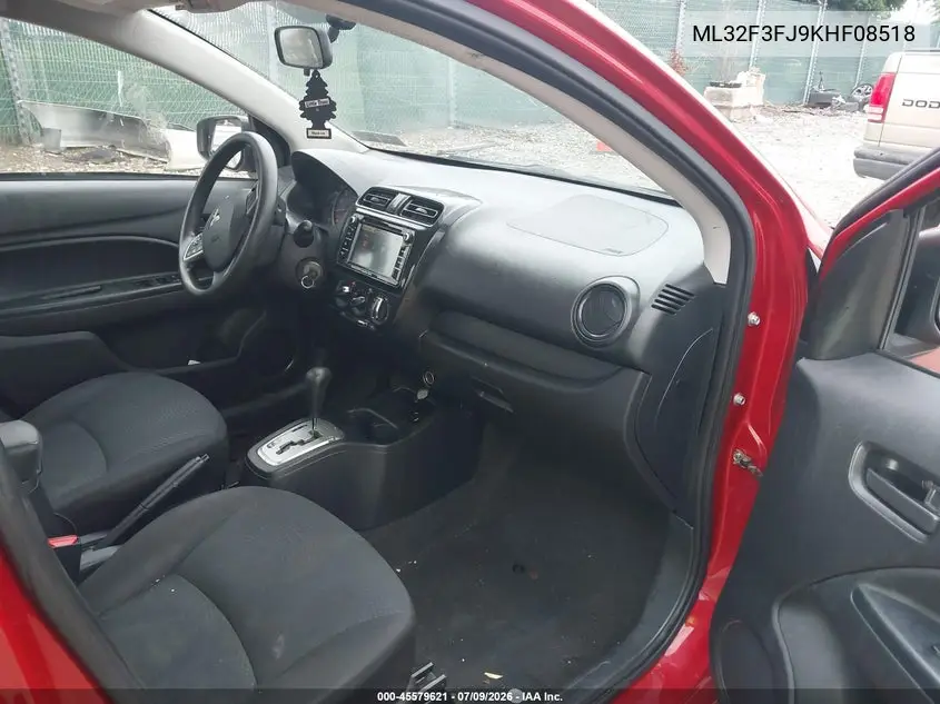2019 Mitsubishi Mirage G4 Es VIN: ML32F3FJ9KHF08518 Lot: 45579621