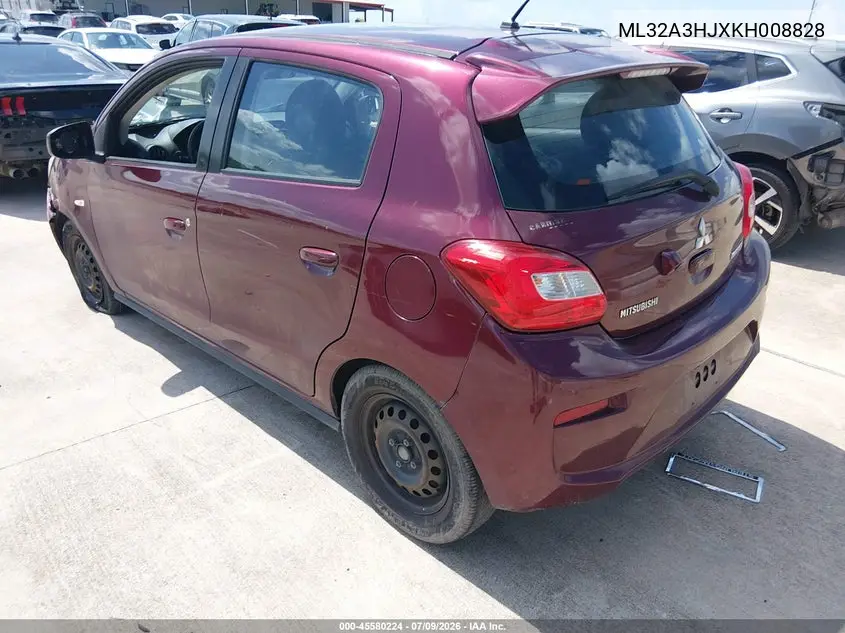 2019 Mitsubishi Mirage Es VIN: ML32A3HJXKH008828 Lot: 45580224