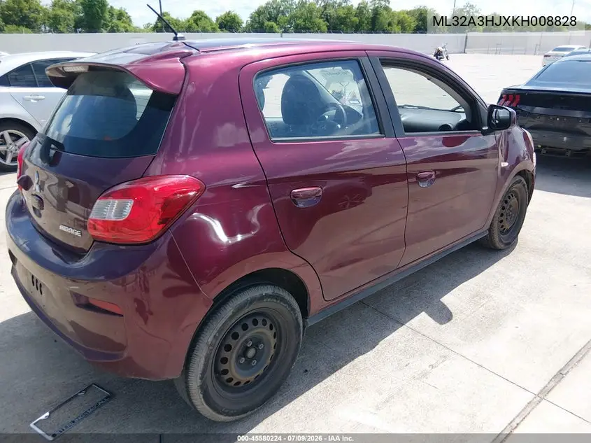 2019 Mitsubishi Mirage Es VIN: ML32A3HJXKH008828 Lot: 45580224