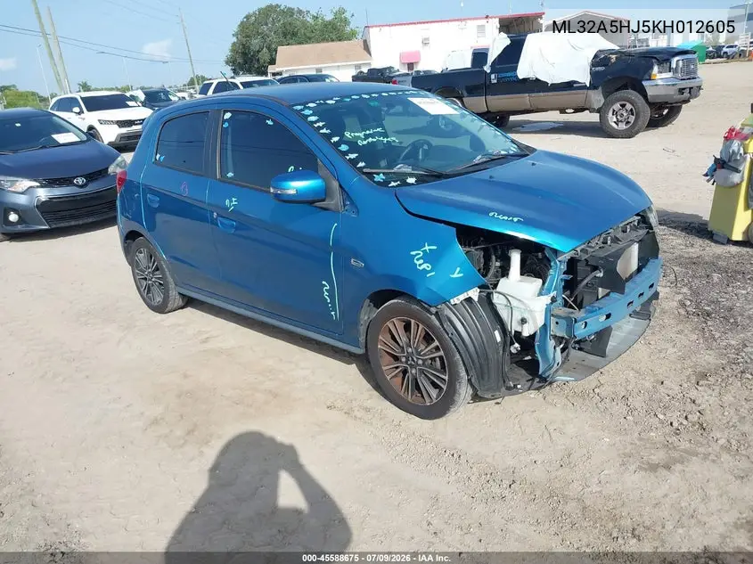 2019 Mitsubishi Mirage Gt VIN: ML32A5HJ5KH012605 Lot: 45588675
