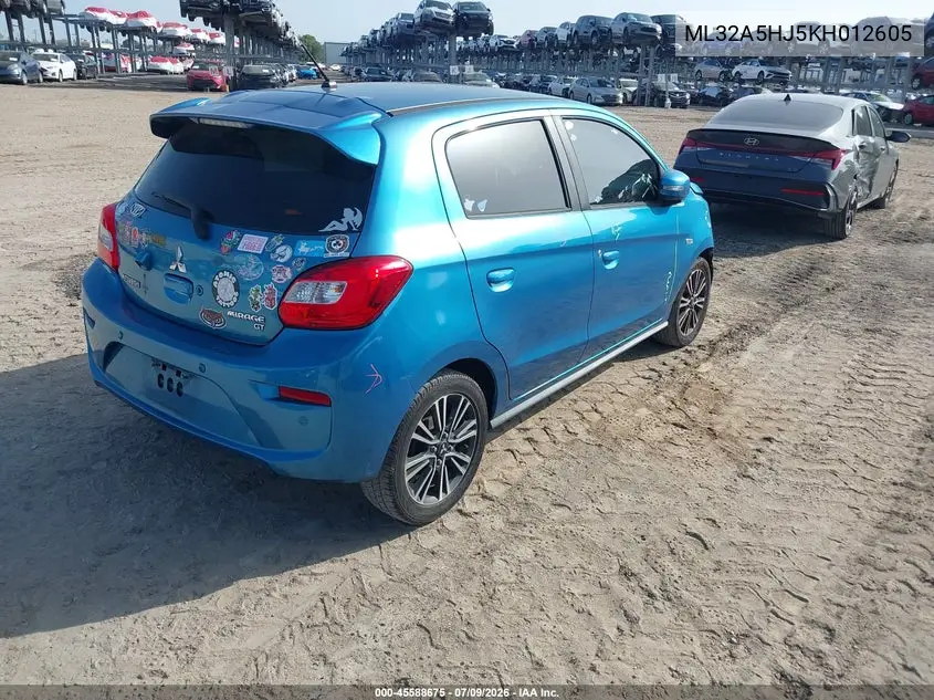2019 Mitsubishi Mirage Gt VIN: ML32A5HJ5KH012605 Lot: 45588675
