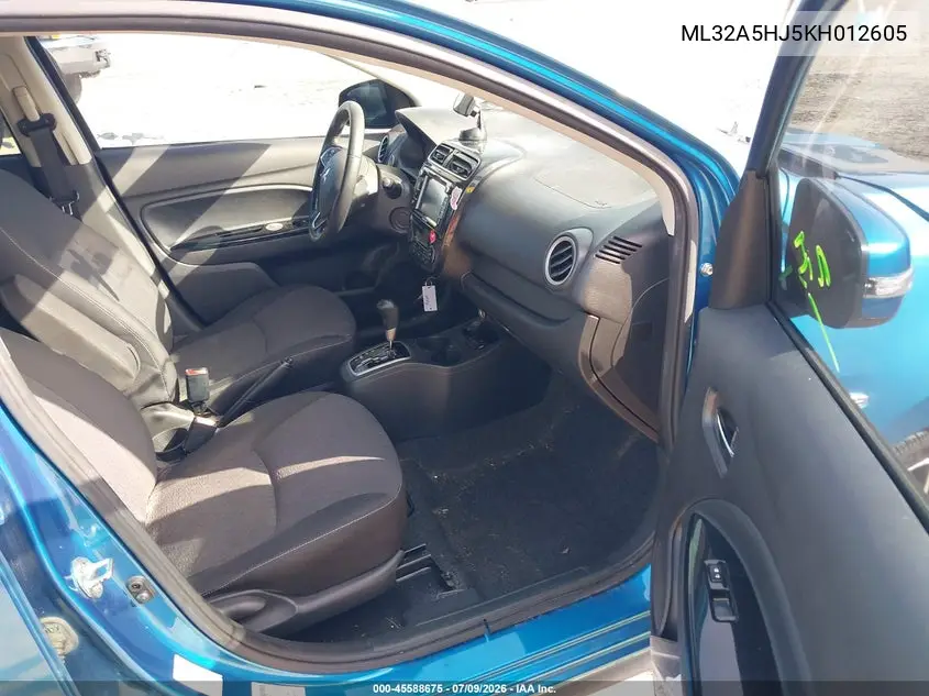 2019 Mitsubishi Mirage Gt VIN: ML32A5HJ5KH012605 Lot: 45588675