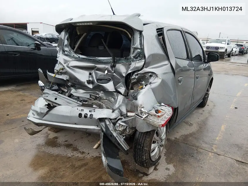 2019 Mitsubishi Mirage Es VIN: ML32A3HJ1KH013724 Lot: 45626266