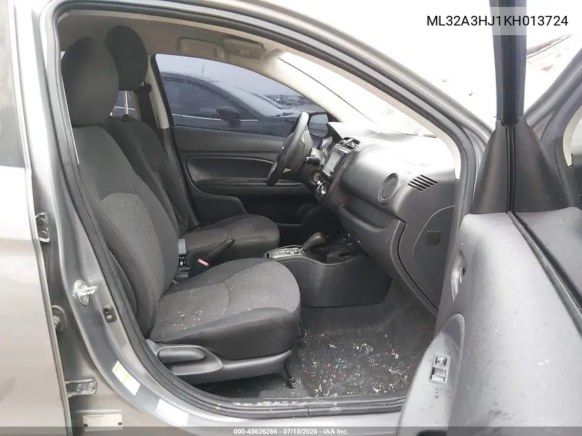 2019 Mitsubishi Mirage Es VIN: ML32A3HJ1KH013724 Lot: 45626266