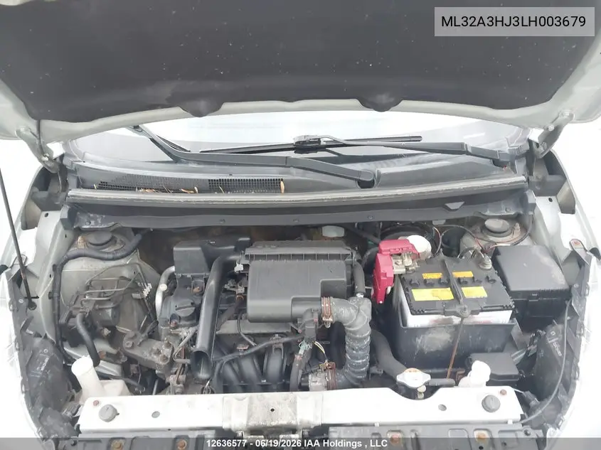 2020 Mitsubishi Mirage Es/Se VIN: ML32A3HJ3LH003679 Lot: 12636577