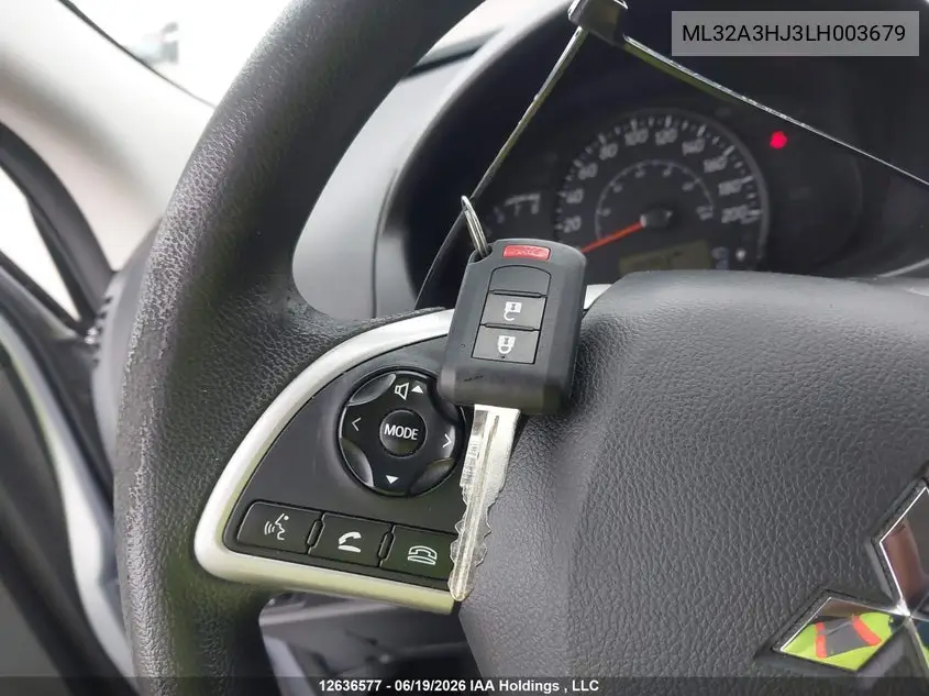 2020 Mitsubishi Mirage Es/Se VIN: ML32A3HJ3LH003679 Lot: 12636577