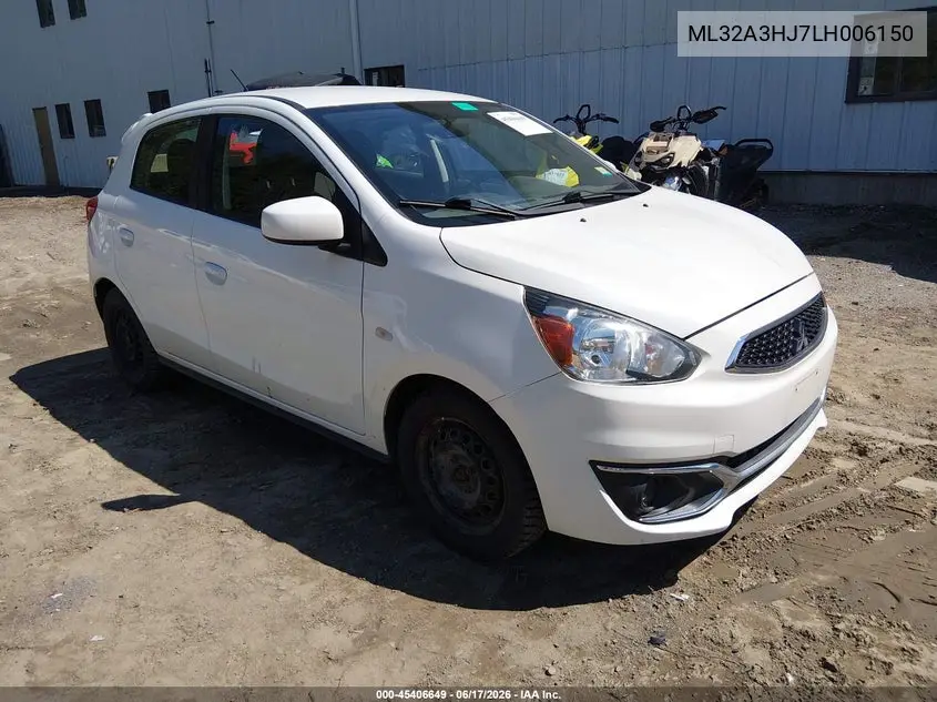 2020 Mitsubishi Mirage Es VIN: ML32A3HJ7LH006150 Lot: 45406649