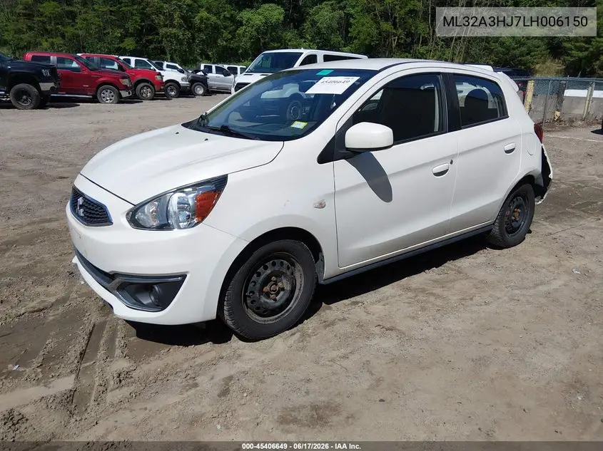 2020 Mitsubishi Mirage Es VIN: ML32A3HJ7LH006150 Lot: 45406649