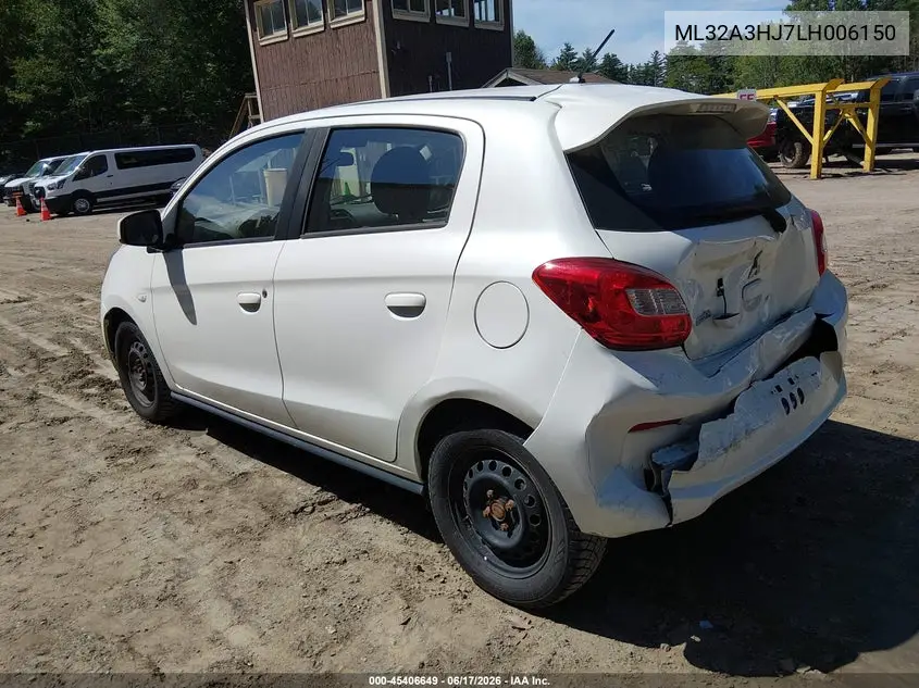 2020 Mitsubishi Mirage Es VIN: ML32A3HJ7LH006150 Lot: 45406649
