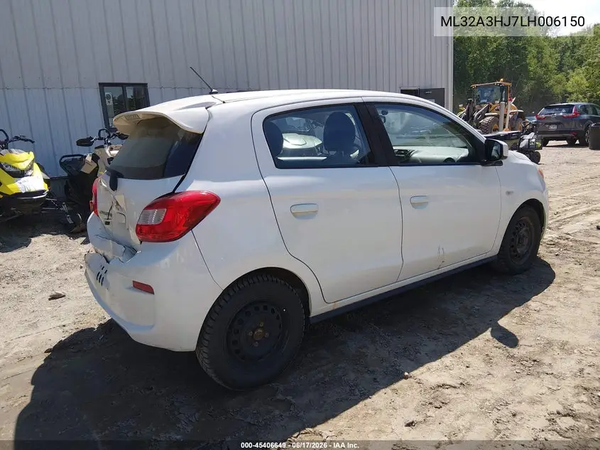 2020 Mitsubishi Mirage Es VIN: ML32A3HJ7LH006150 Lot: 45406649