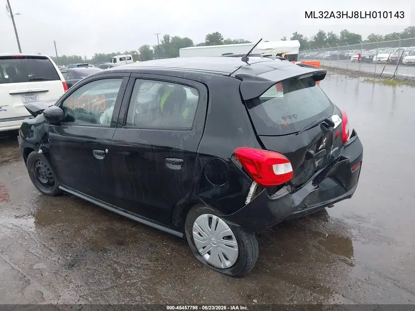 2020 Mitsubishi Mirage Es/Se VIN: ML32A3HJ8LH010143 Lot: 45457798