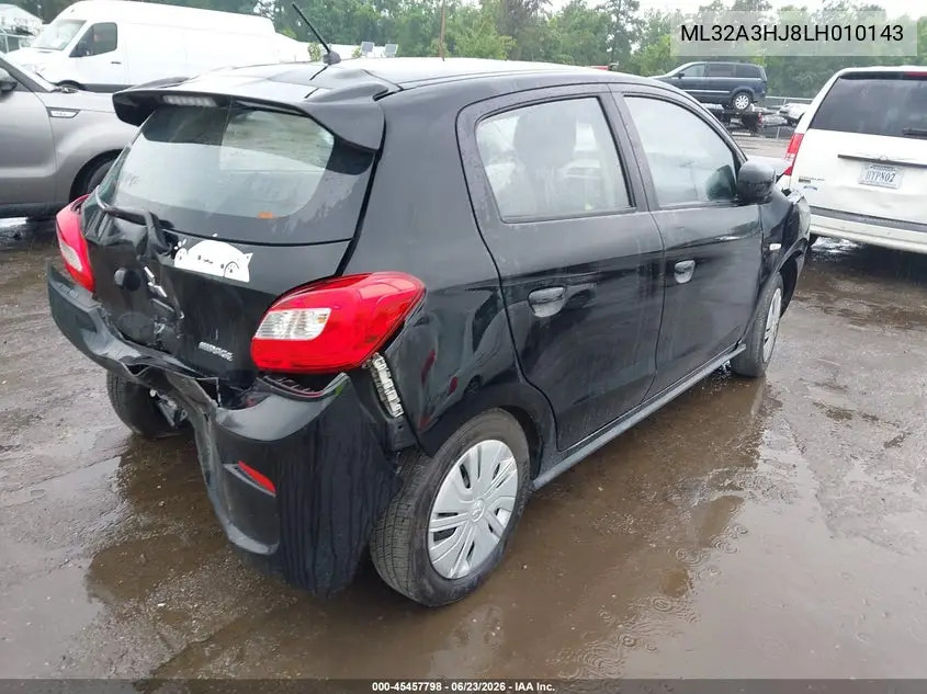 2020 Mitsubishi Mirage Es/Se VIN: ML32A3HJ8LH010143 Lot: 45457798