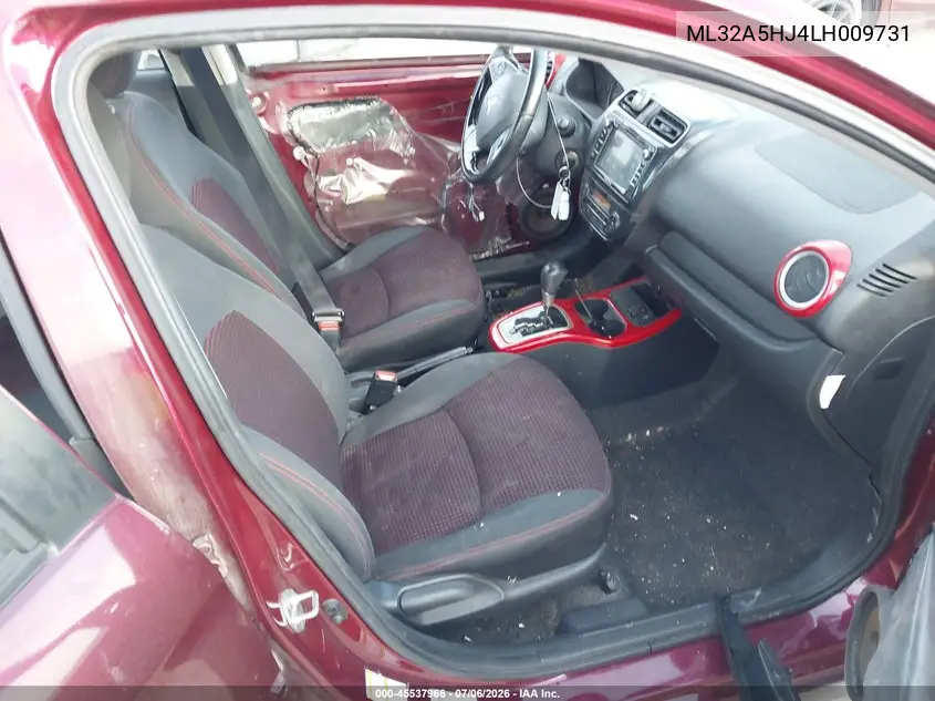 2020 Mitsubishi Mirage Gt/Le VIN: ML32A5HJ4LH009731 Lot: 45537966