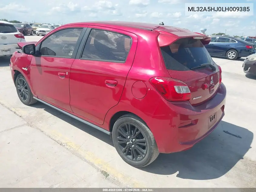 2020 Mitsubishi Mirage Gt/Le VIN: ML32A5HJ0LH009385 Lot: 45551306