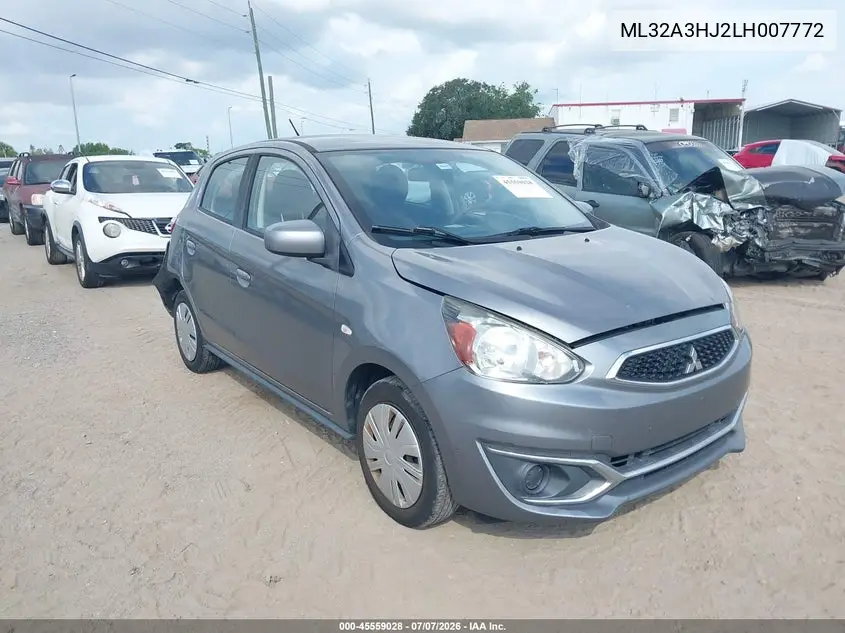 2020 Mitsubishi Mirage Es VIN: ML32A3HJ2LH007772 Lot: 45559028