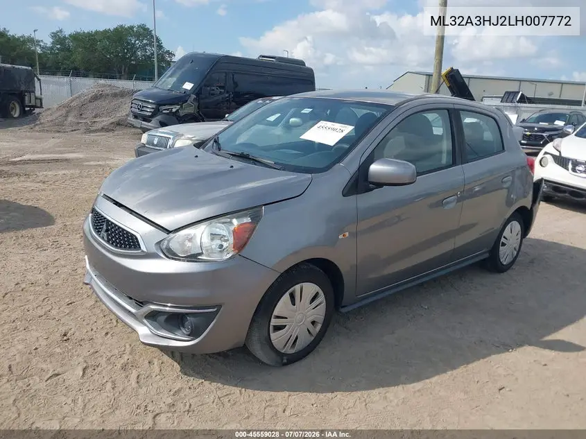 2020 Mitsubishi Mirage Es VIN: ML32A3HJ2LH007772 Lot: 45559028