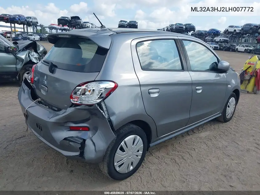 2020 Mitsubishi Mirage Es VIN: ML32A3HJ2LH007772 Lot: 45559028