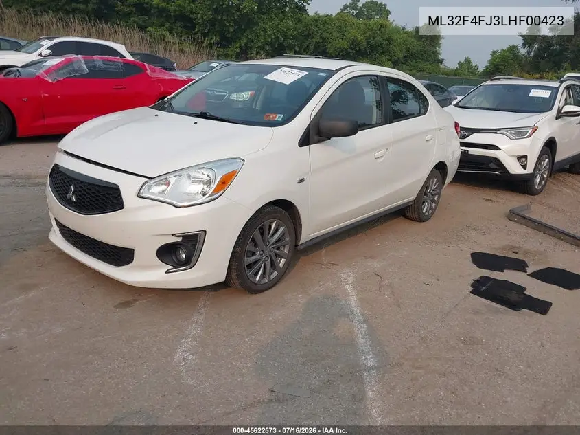 2020 Mitsubishi Mirage G4 Se VIN: ML32F4FJ3LHF00423 Lot: 45622573
