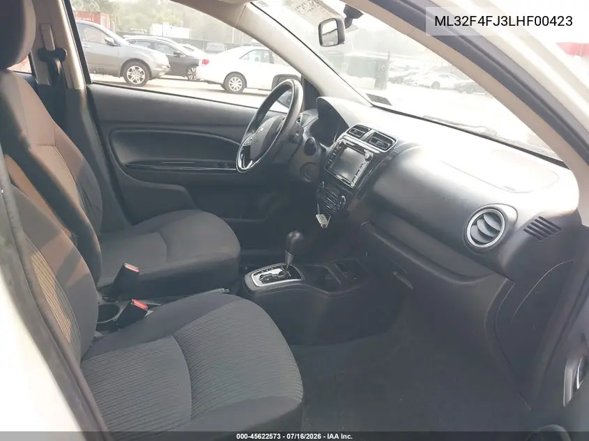 2020 Mitsubishi Mirage G4 Se VIN: ML32F4FJ3LHF00423 Lot: 45622573