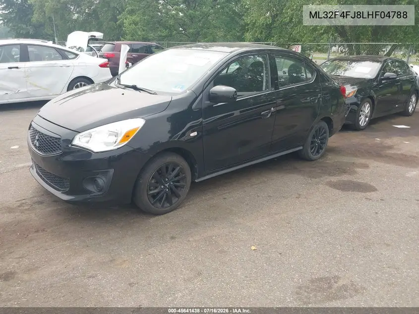 2020 Mitsubishi Mirage G4 Le VIN: ML32F4FJ8LHF04788 Lot: 45641438