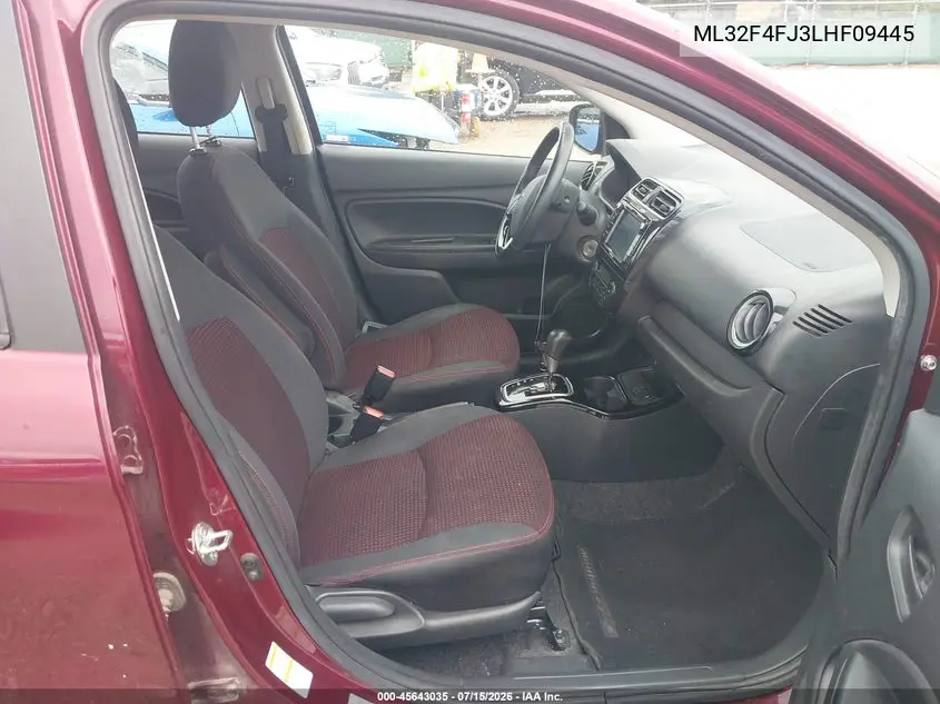 2020 Mitsubishi Mirage G4 Le VIN: ML32F4FJ3LHF09445 Lot: 45643035
