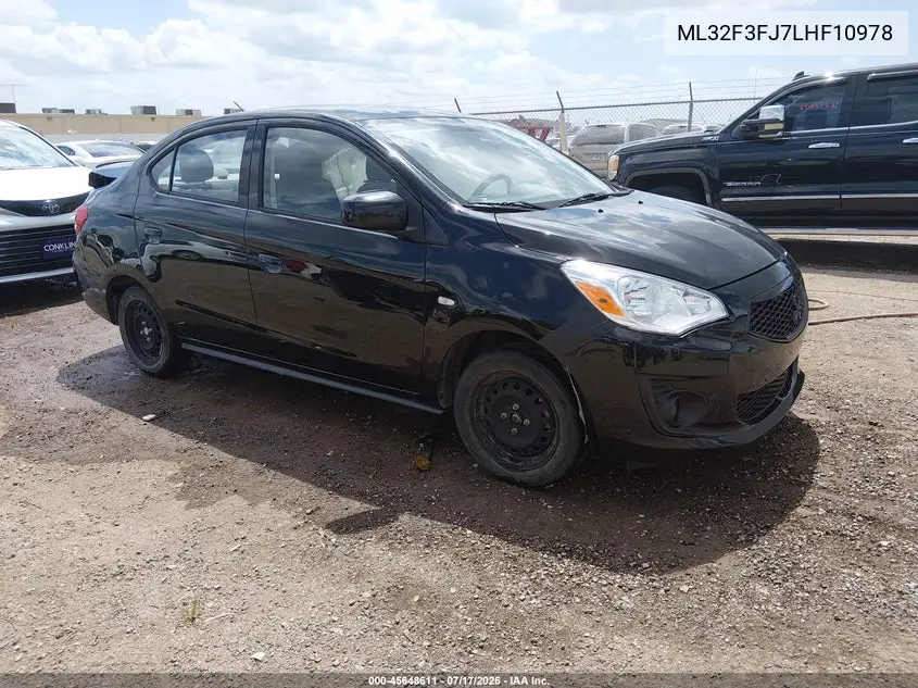 2020 Mitsubishi Mirage G4 Es VIN: ML32F3FJ7LHF10978 Lot: 45648611